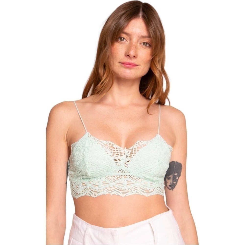 Free People‎ Mariana Bralette Mint Cotton Intimately Free New